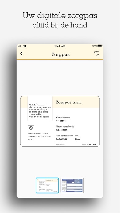 Mijn zorg van a.s.r. Screenshot