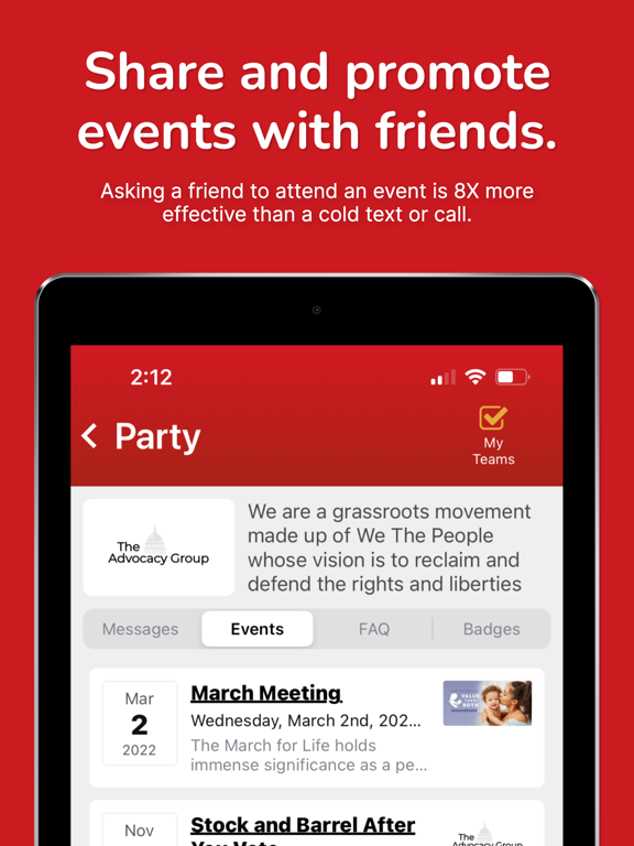 SwipeRed iPad screenshot 5 - Social Networking app