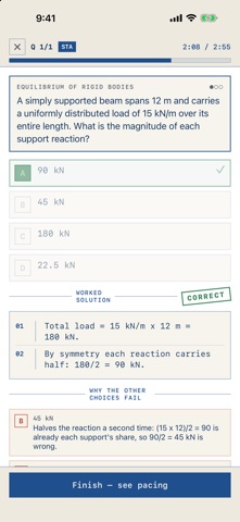 FE Civil Prep: Practice Exam Screenshot 2 of 6