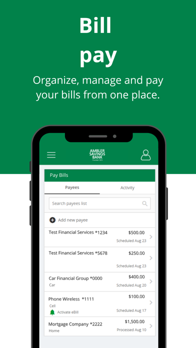 Ambler Savings Bank Mobile App Screenshot