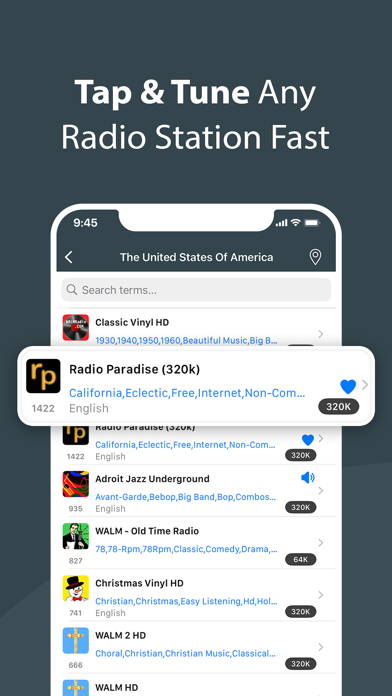 Radio Tuner - Live FM Stations Screenshot