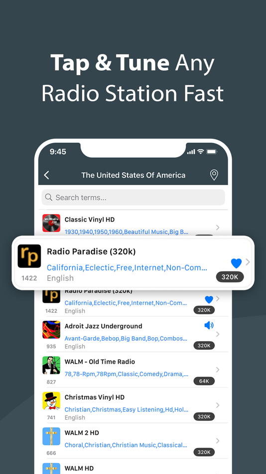 #6. Radio Tuner - Live FM Stations (iOS) By: MacyMind