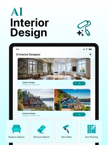 AI Home & Room Interior Design iPad screenshot