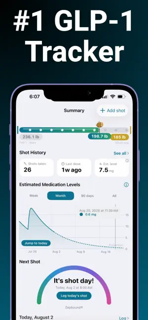 Next Shot: GLP 1 Tracker screenshot 1