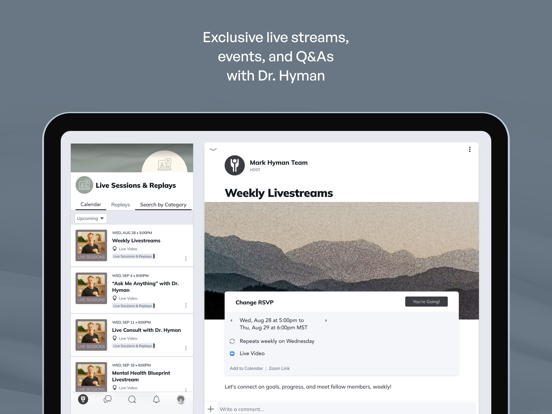 Hyman Health Hub iPad screenshot 4 - Health & Fitness app