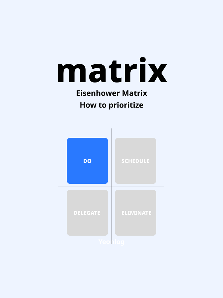 #1. Todo & Task: Eisenhower Matrix (iOS) 由: DO YEON PARK