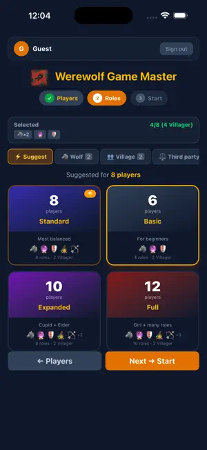 Werewolf Master - Party GM screenshot 2