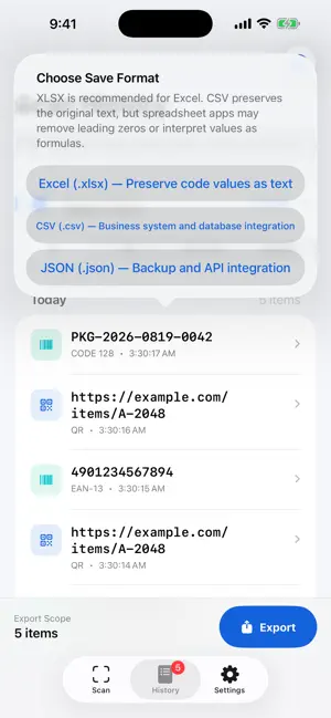 ScanList - QR & Barcode Scan screenshot 4