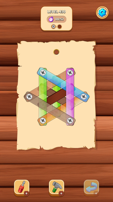 Wood Nut Screw Pin Jam Puzzle Screenshot