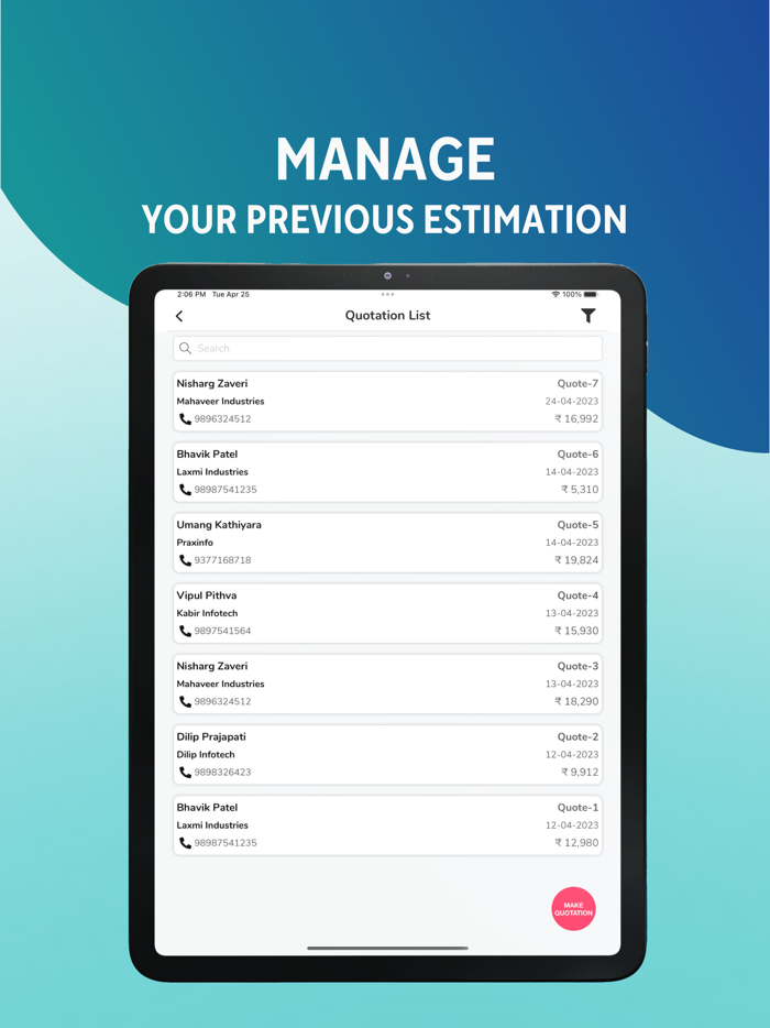 Estimate  Invoice - Maker