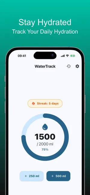 WaterTrack: Water Tracker screenshot 1