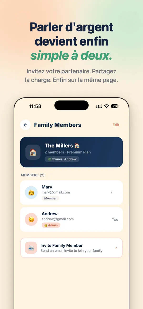 Screenshot #3 pour Koru - Budget Familial