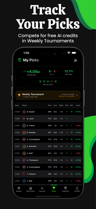 Stat Pick: Player Props & AI Screenshot 6 of 7