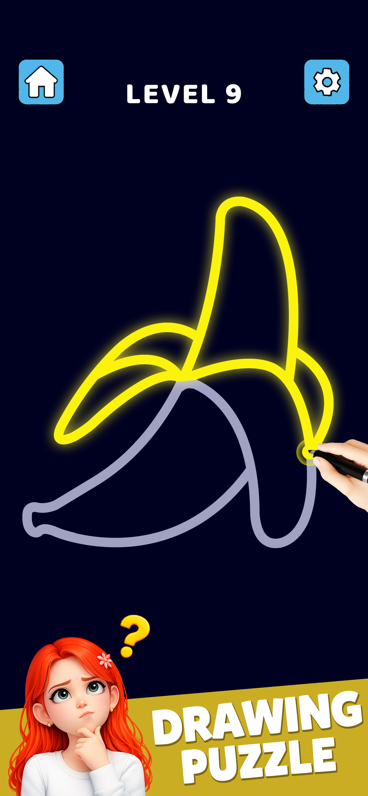 Single Line Puzzle Drawing