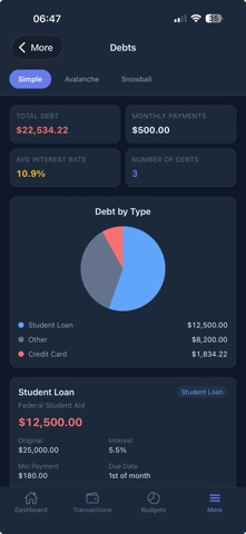 Middle Class Finance screenshot