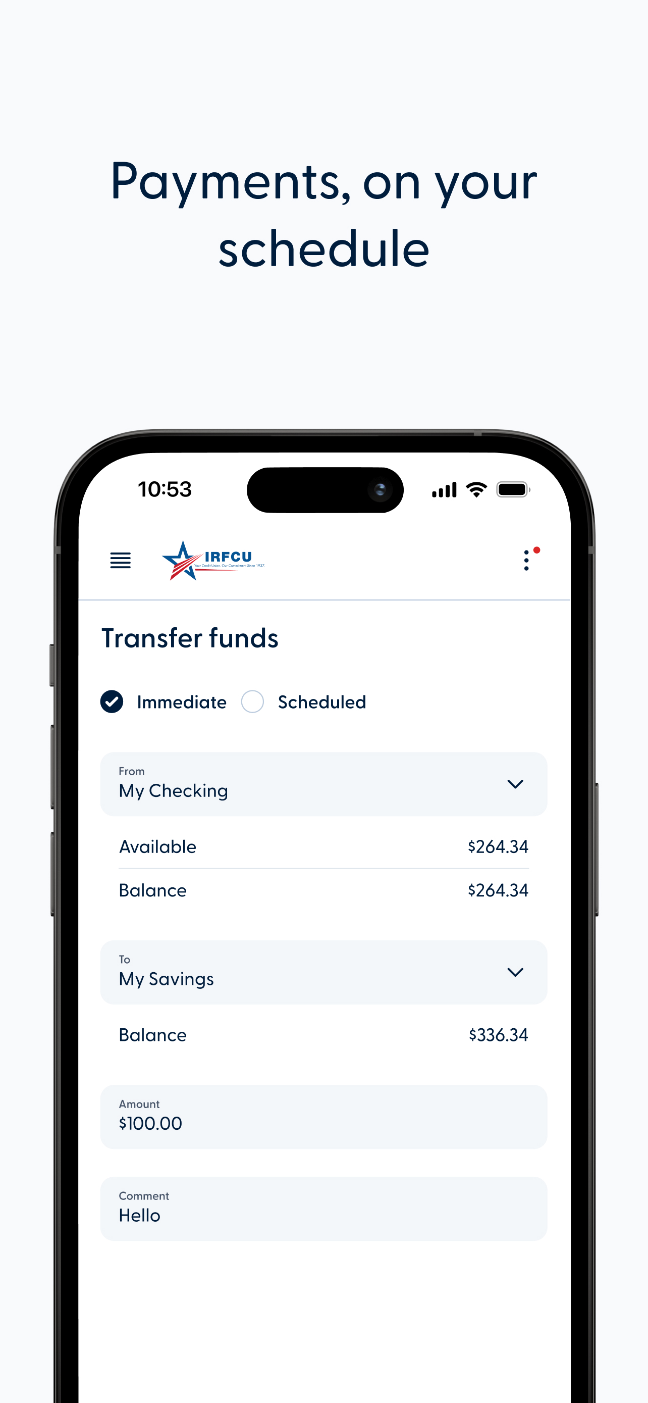 IRFCU Mobile Banking screenshot 4