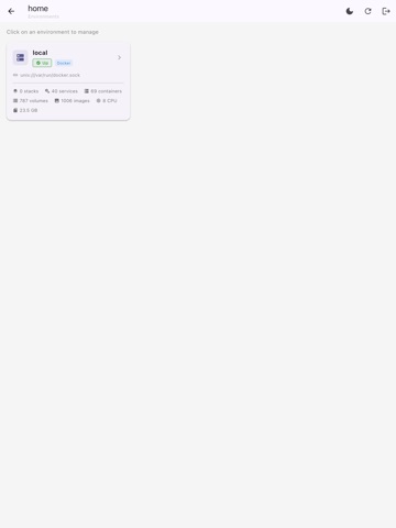 Portainer Mobile: Docker Admin iPad screenshot