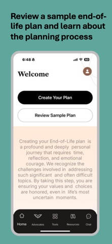 End of Life Plan screenshot