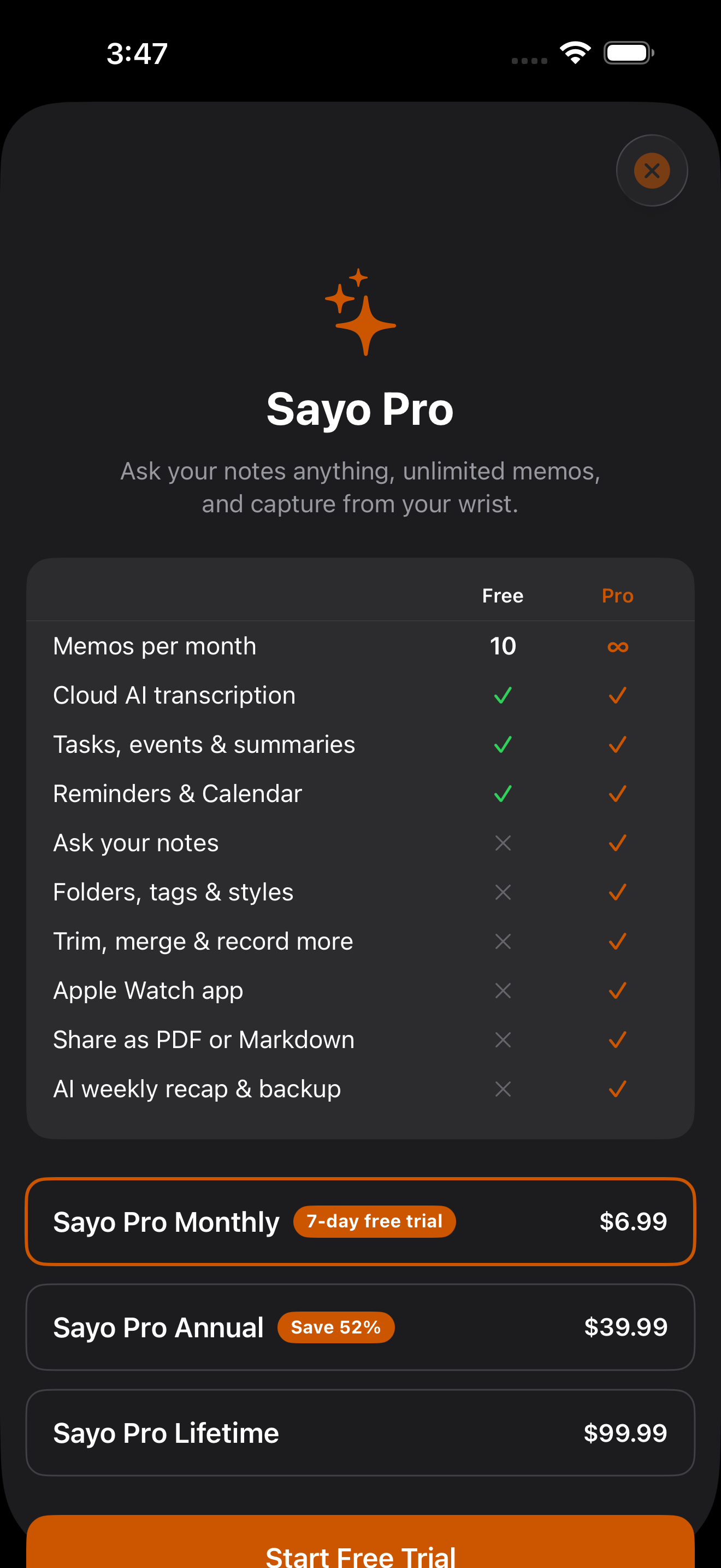 Sayo - Voice to Notes screenshot 7