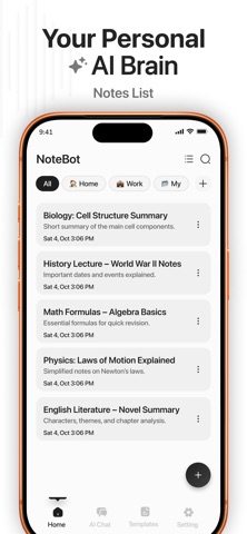 NoteBook – AI Notetaker iPhone screenshot