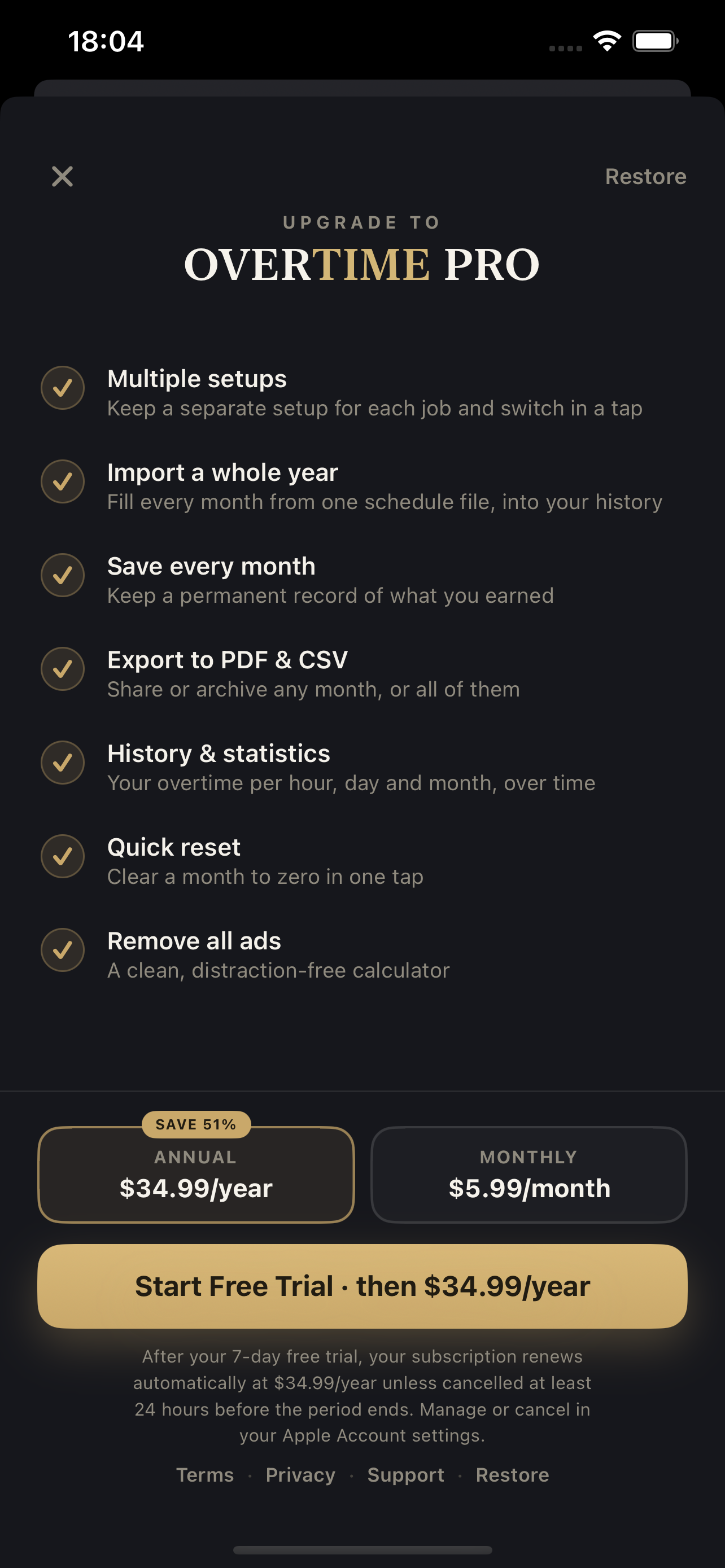 Overtime - Pay Calculator screenshot 7
