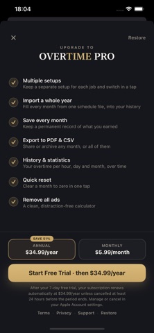 Overtime - Pay Calculator Screenshot 7 of 10