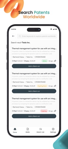 PatentTrail - Patent Monitor screenshot