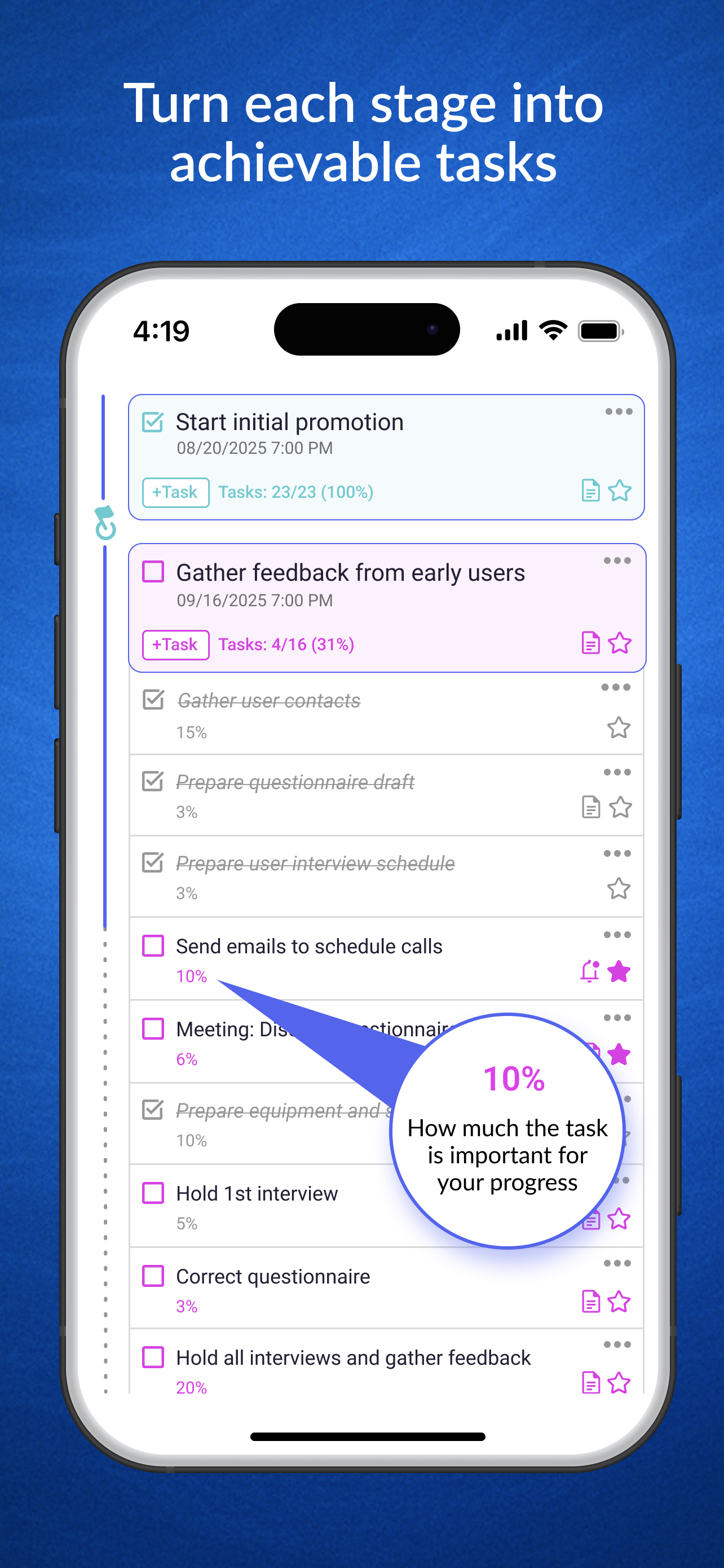 WinGo Plan: projects & goals