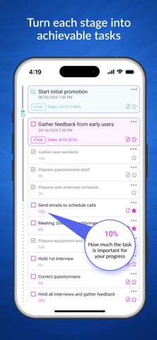 WinGo Plan: projects & goals screenshot