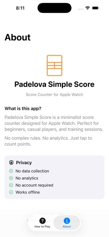 PadelovaSimpleScore Screenshot 1 of 2