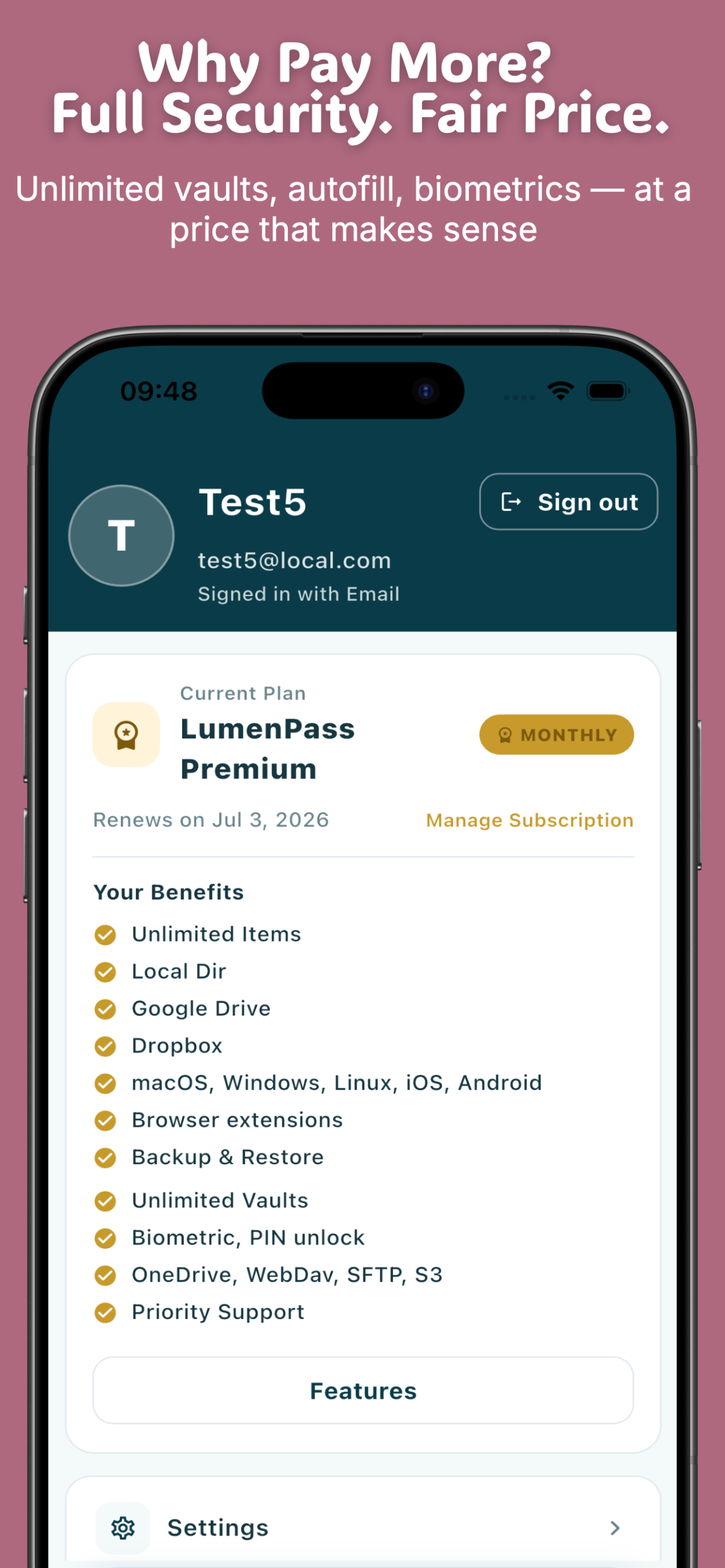 LumenPass Password Manager