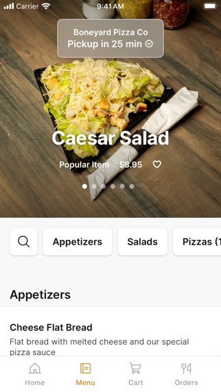 Boneyard Pizza iPhone screenshot 2 - Food & Drink app