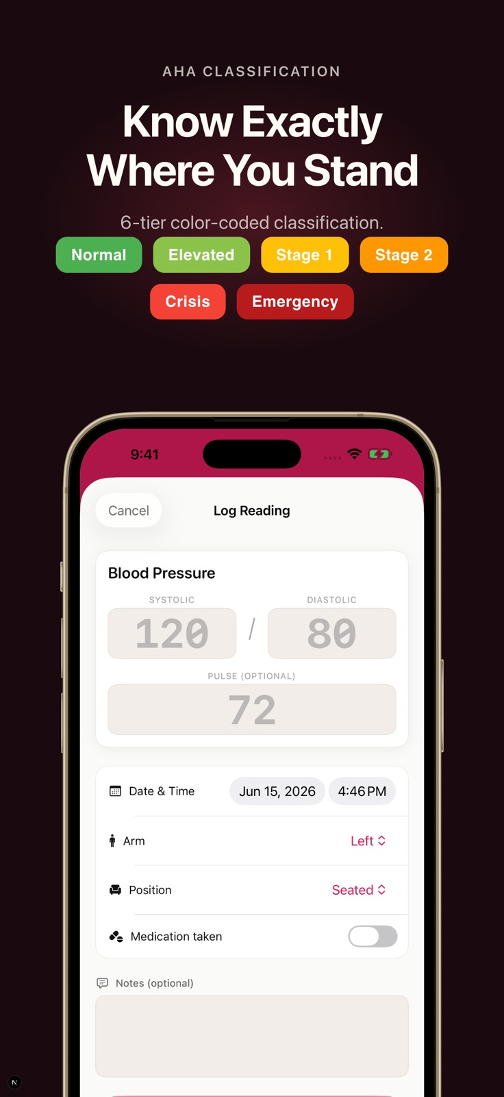 Blood Pressure Tracker - Pulse iphone screenshot 3