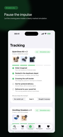NoBuy Cart: Fake Shopping iPhone screenshot