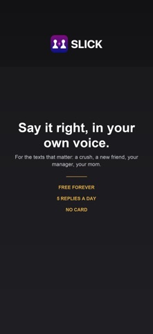 SLICK: AI Texting Assistant Screenshot 1 of 3