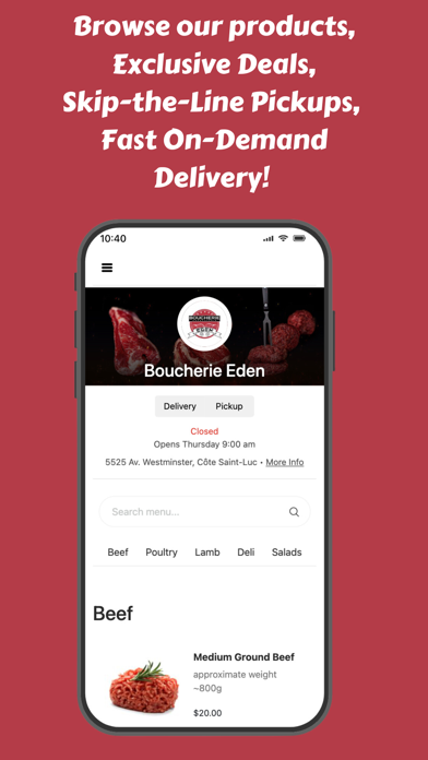 Screenshot #1 pour Boucherie Eden