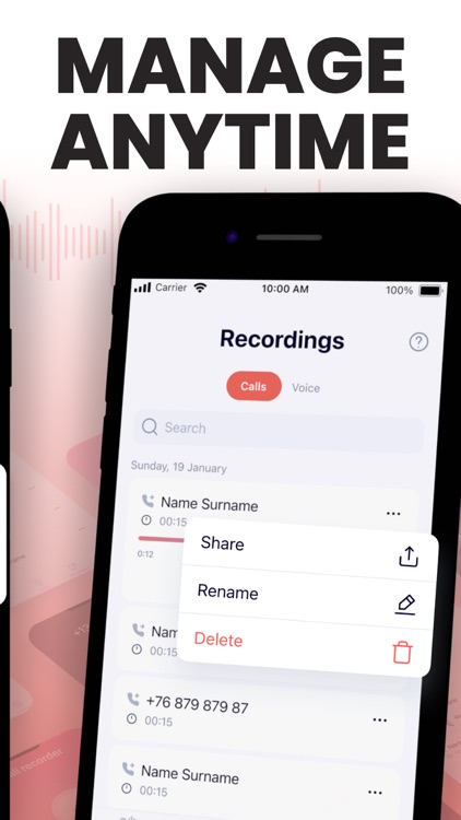 Call Recorder & Voice Memos・ screenshot-3