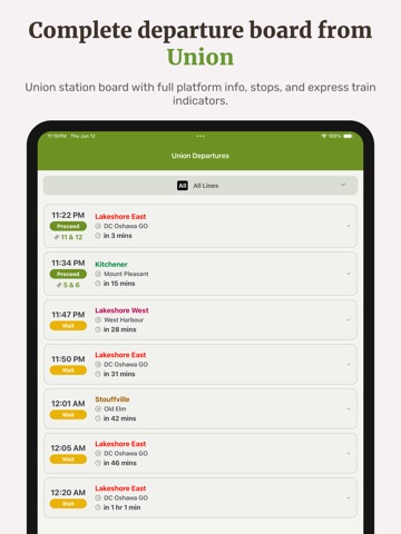OnTime GO: Train & Bus iPad screenshot 1
