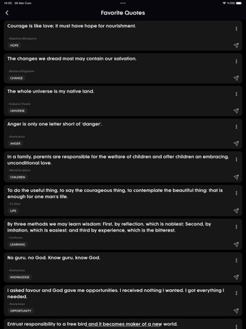 Quotes: Thoughtbullet iPad screenshot