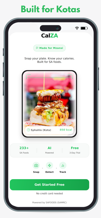 CalZA- Calorie Tracker ZA Screenshot 1 of 7