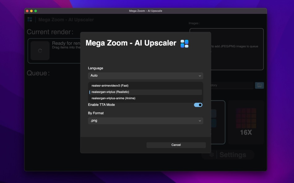 #1. Mega Zoom - AI Upscale (macOS) 由: SCORPIOX, INC LIMITED