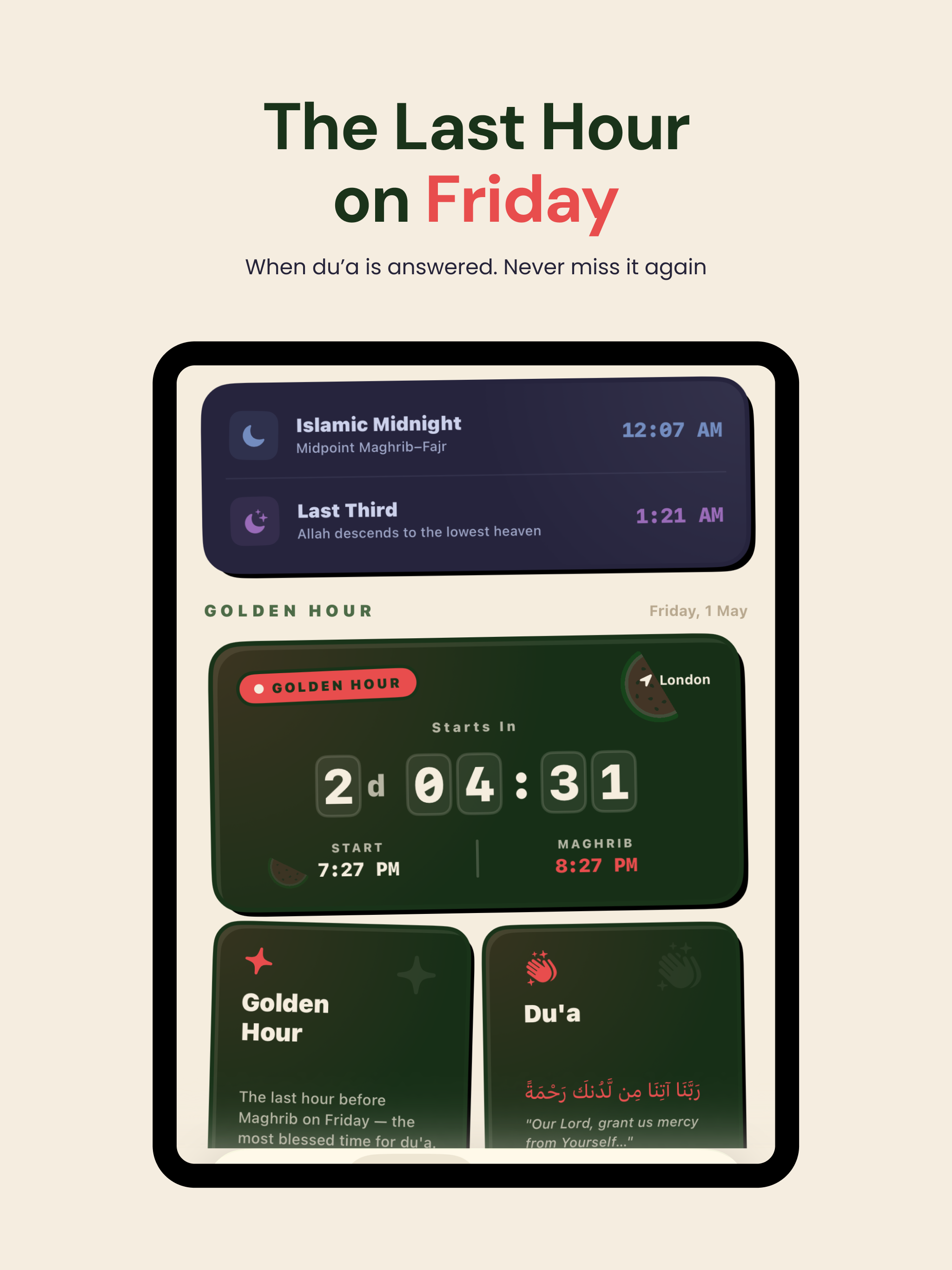 Kahf: Prayer Times & Qibla