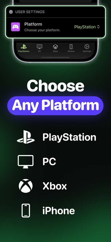 GTA San Andreas Cheats & Codes - Esta herramienta permite seleccionar la plataforma de juego mediante un menú desplegable de plataformas, exhibiendo iconos claros para cada sistema como PlayStation, PC, Xbox y iPhone.