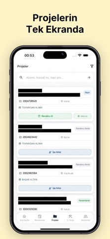 Web Tesisat Proje iPhone screenshot