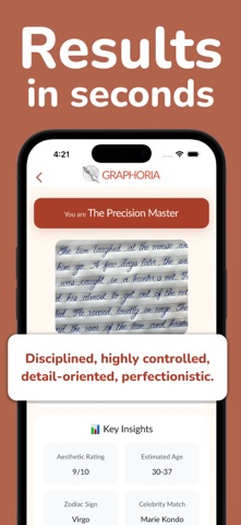 Handwriting Analysis Graphoria Screenshot 2 of 3