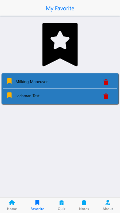 Orthopedic Examination Screenshot