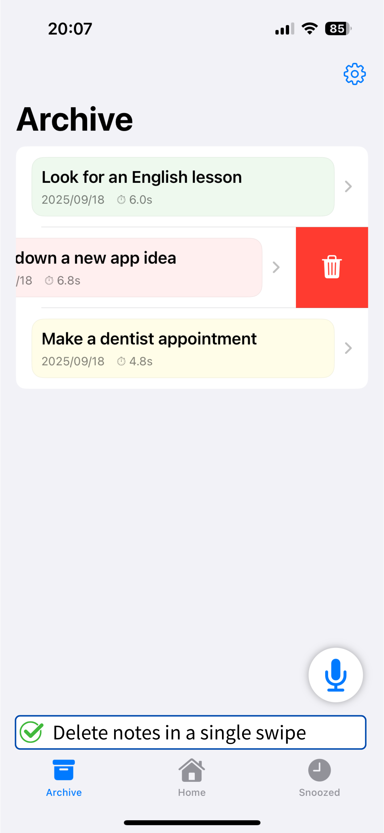 LinguaNote:Voice to StickyList screenshot 7