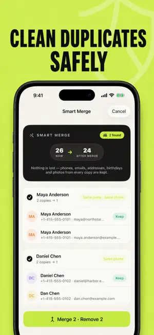 Safekeep: Duplicate Contacts screenshot 2