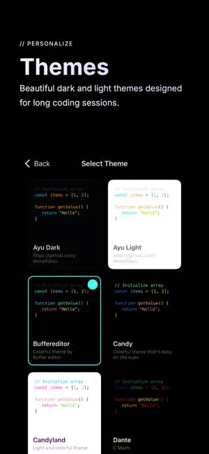 Buffer Editor - Code Editor iPhone screenshot 5