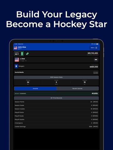 Hockey Career 26 - Ice Legend iPad screenshot